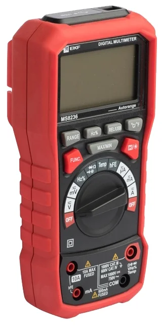 

Мультиметр EKF PROFESSIONAL MS8236, Категория IV (In-180701-pm8236), MS8236