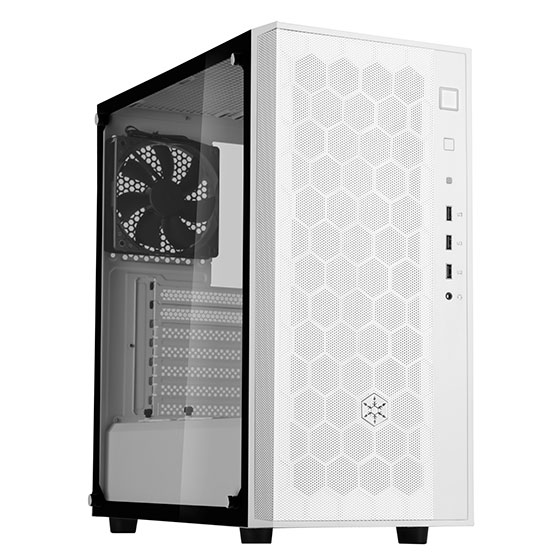 Корпус SilverStone FARA R1, ATX, Midi-Tower, 2xUSB 3.0, белый, Без БП (SST-FAR1W-G)