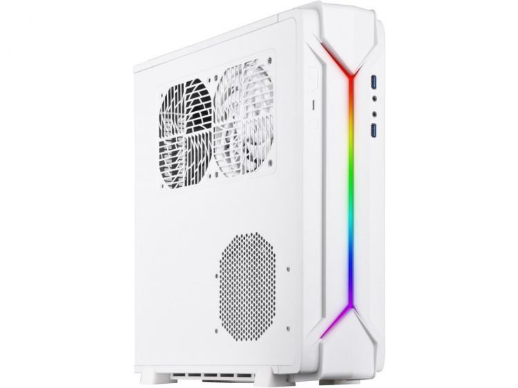 Корпус SilverStone Raven RVZ03W-ARGB, Mini-ITX, Slim-Desktop, 2xUSB 3.0, RGB подсветка, белый, без БП (SST-RVZ03W-ARGB)