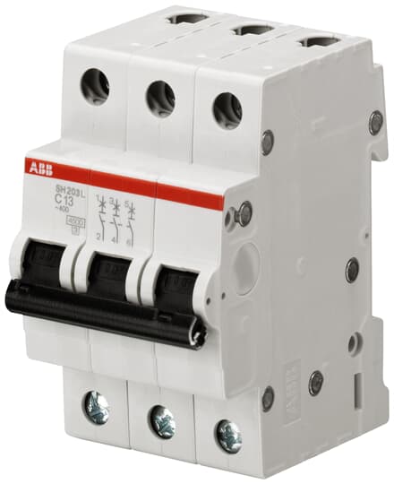 

Выключатель автоматический ABB SH203L-C16 SH200L трехполюсный (3P/3П) 16A C 4.5кА (2CDS243001R0164), SH203L-C16