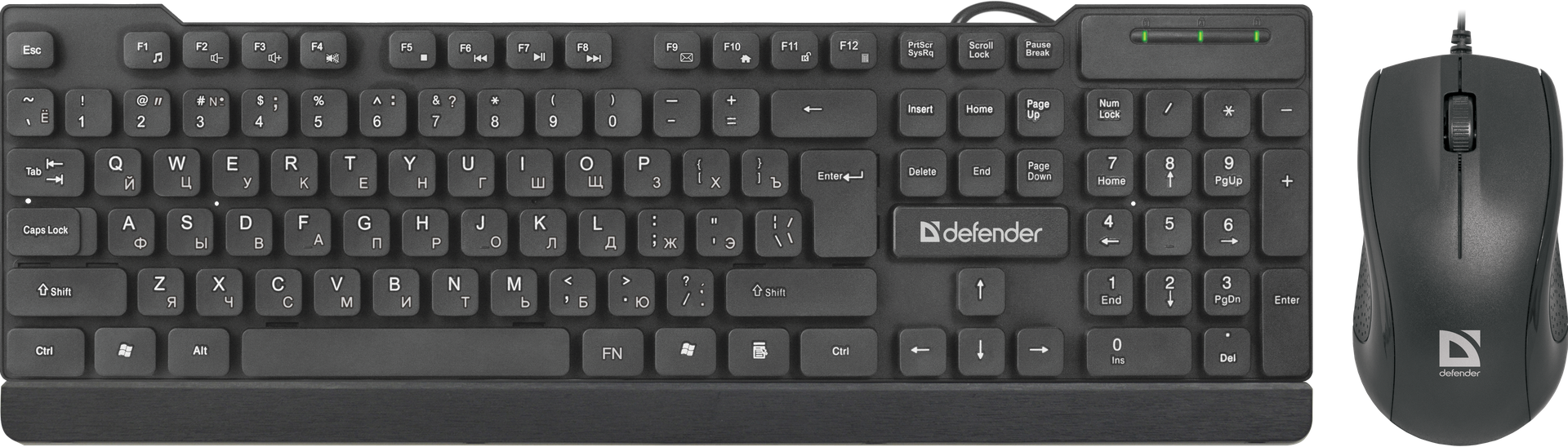 Клавиатура + мышь Defender York C-777, USB, черный (45779) - фото 1