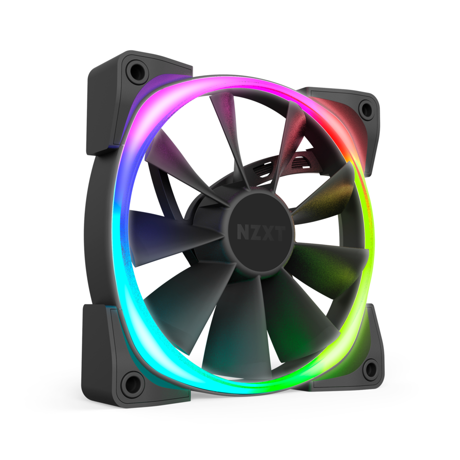 

Вентилятор NZXT AER RGB 2, 120мм, 1500rpm, 33 дБ, 4-pin PWM, 1шт, RGB (HF-28120-B1), AER RGB 2