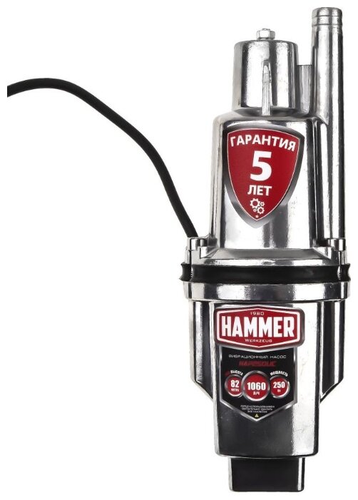

Электрический водяной насос Hammer NAP250UC(25), 250Вт, погружной, колодезный, производительность 1.06 м³/час, глубина погружения 3м, 3.5кг (131-046), NAP250UC(25)