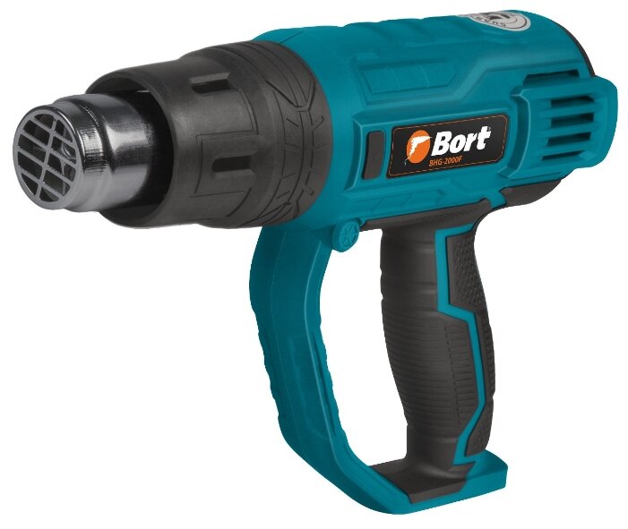 

Фен строительный Bort BHG-2000F, сетевой, 2 кВт, от 60°C, до 600°C, до 500 л/м (93411126), BHG-2000F
