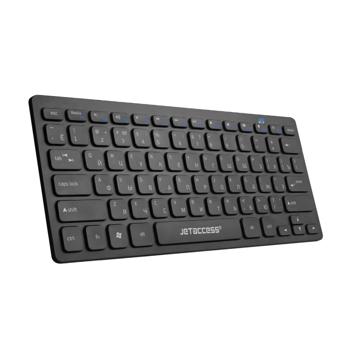 

Клавиатура беспроводная Jet.A SLIM LINE K8 BT, ножничная, Bluetooth, черный (K8 BT Black), SLIM LINE K8 BT