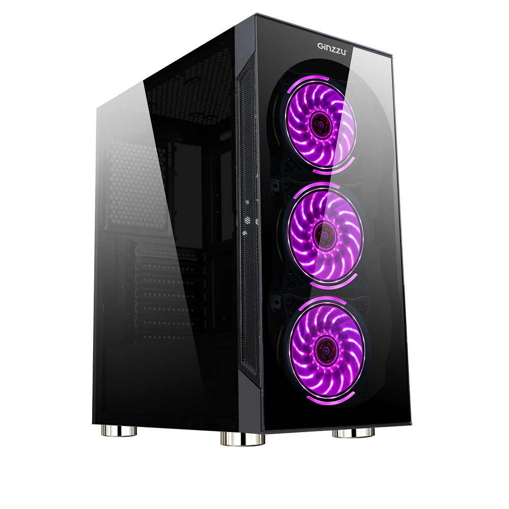 

Корпус Ginzzu CL280, ATX, Midi-Tower, USB 3.0, черный, без БП, CL280