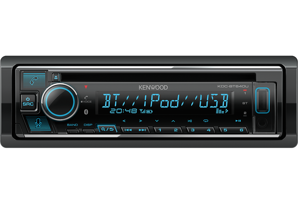 

Автомагнитола KENWOOD KDC-BT640U, 1 DIN, 4*50 Вт, USB черный, KDC-BT640U
