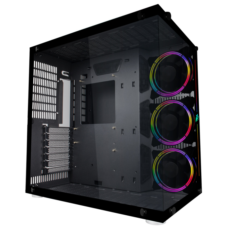 

Корпус 1STPLAYER STEAM PUNK SP8, ATX, Midi-Tower, USB 3.0, черный, без БП (SP8-G3), STEAM PUNK SP8