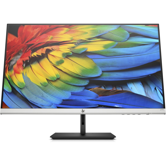 Монитор 27" HP 27fh IPS, 1920x1080 (16:9), 300кд/м2, 5мс, FreeSync, VGA, HDMI, черный/серебристый (4HZ38AA)
