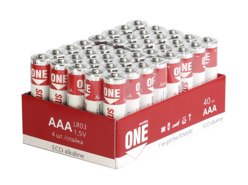 

Батарея Smartbuy ONE LR03/40, AAA, 1.5V, 40шт