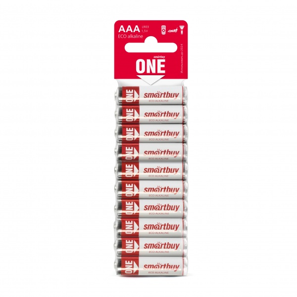 

Батарея Smartbuy Smartbuy ONE LR03/10B, AAA, 1.5V, 10шт