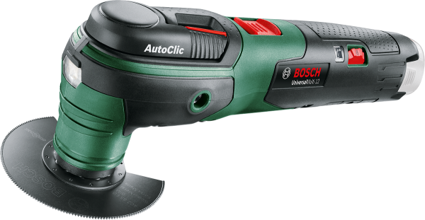 

Реноватор Bosch UniversalMulti 12, 20000кол/мин, аккумуляторный, 12В, 2.5 А·ч, кейс, 950г (0603103021), UniversalMulti 12