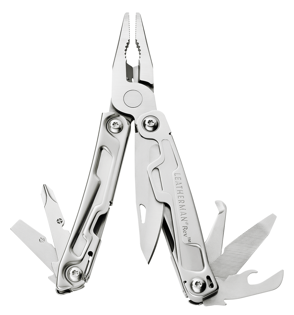 

Мультитул пассатижи 14 в 1, чехол, серебристый, LEATHERMAN REV (832136), REV