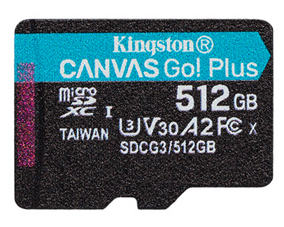 Карта памяти microSDXC Kingston 512Gb Class 10 UHS-I U3 (SDCG3/512GBSP)