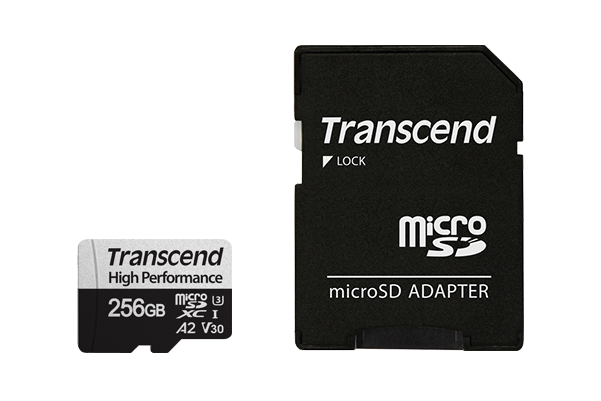 Карта памяти 256Gb microSDXC Transcend 330S Class 10 UHS-I U3 + адаптер
