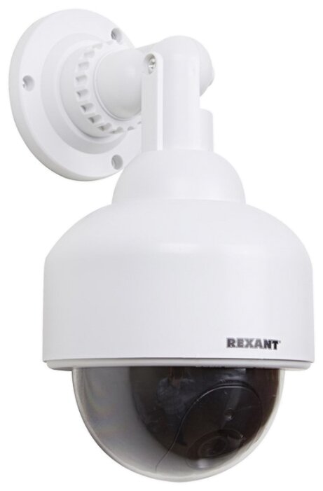 

Муляж камеры видеонаблюдения REXANT 45-0200, купольная, LED, 2xAA, белый, 45-0200