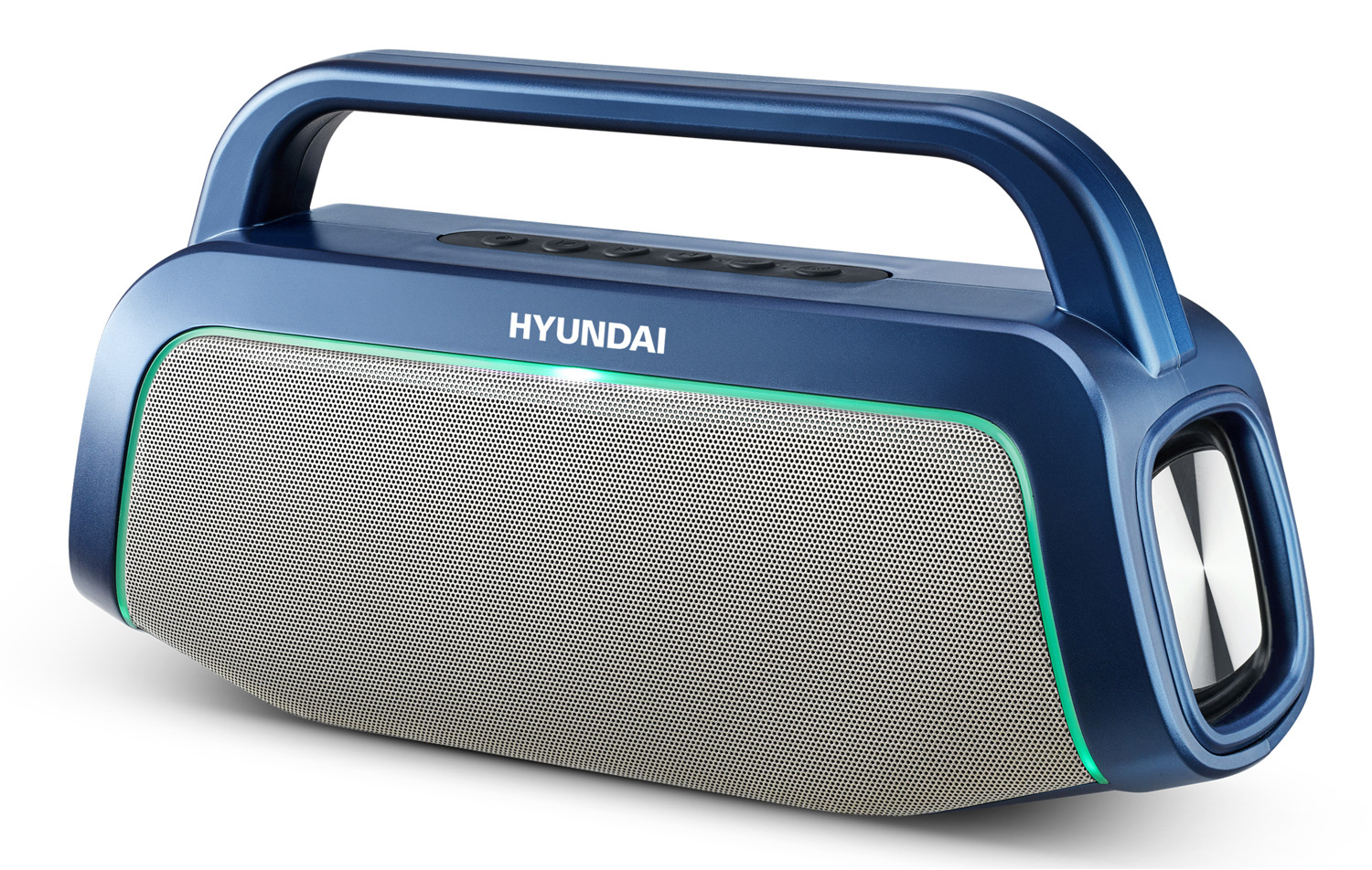 

Портативная акустика Hyundai H-PAC580, 10W, FM, microSD, Bluetooth, подсветка, синий ( H-PAC580), H-PAC580