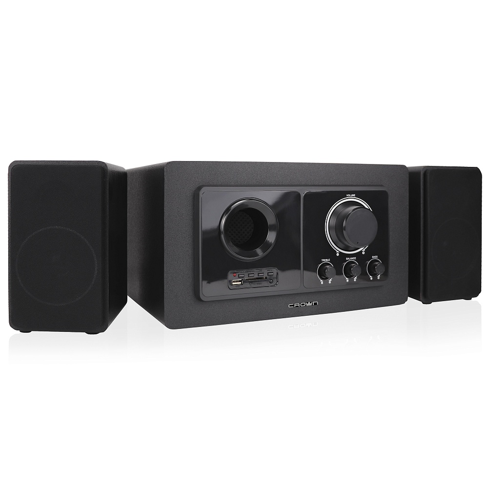 

Акустика 2.1 CROWN CMBS-501, 50 Вт, USB, SD, Bluetooth, черный, CMBS-501