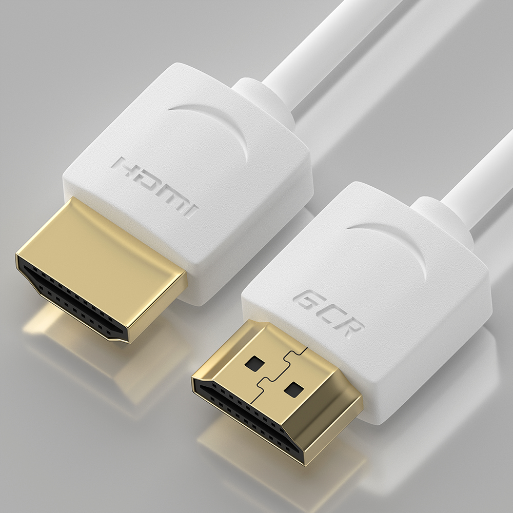 

Кабель HDMI(19M)-HDMI(19M) v2.0 4K, экранированный, 50см, белый Greenconnect Ultra Slim (GCR-51480)