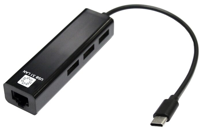 Сетевая карта 5bites UA3C-45-09BK, 100 Мбит/с, USB 3.1 Type-C