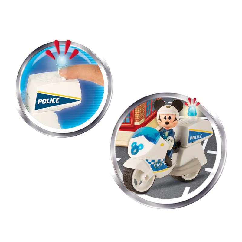 

Игровой набор Disney "Микки и весёлые гонки: Полицейский байк", (8 см, фиг. 8 см, свет, звук, аксесс.) (182349), "Микки и весёлые гонки: Полицейский байк"