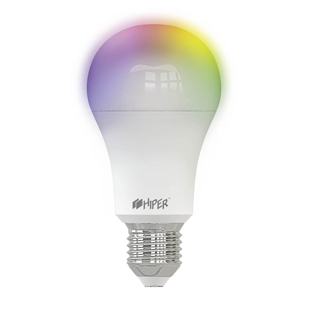 Умная лампа HIPER IoT A61 RGB, 12Вт, 1020лм, 2700-6500K, E27, WiFi, белый (HI-A61 RGB) - фото 1