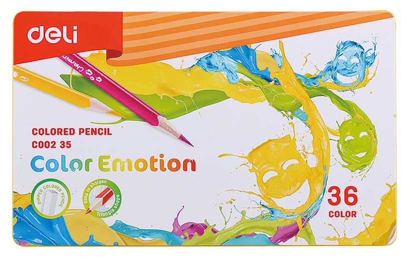 

Набор цветных карандашей Deli Color Emotion, трехгранные, 36 шт. (EC00235)