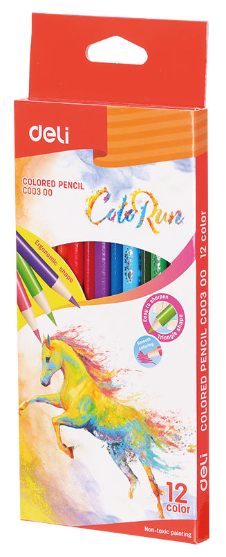 

Набор цветных карандашей Deli ColoRun, трехгранные, 12 шт. (EC00300)