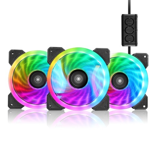 

Набор вентиляторов Alseye, 120мм, 1300rpm, 22 дБ, 3-pin, 3шт, RGB (DR-KIT ARGB)