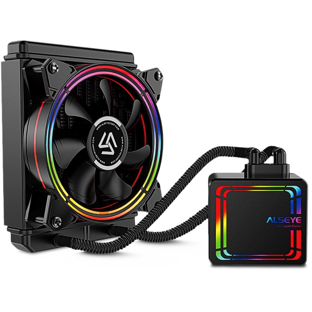 

Жидкостное охлаждение Alseye H120 для Socket 115x/2066/2011/2011-3/1356/1366/1200/775/AM4/AM3/AM3+/FM1/AM2+/FM2/FM2+, 170 Вт, 1x120 мм, RGB LED (AS-HALO-AIO-LC-120-RGB), HALO AIO LIQUID COOLER 120