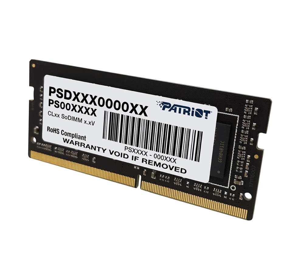 

Память DDR4 SODIMM 16Gb, 3200MHz, CL22, 1.2 В, Patriot Memory, Signature Line (PSD416G320081S), PSD416G320081S