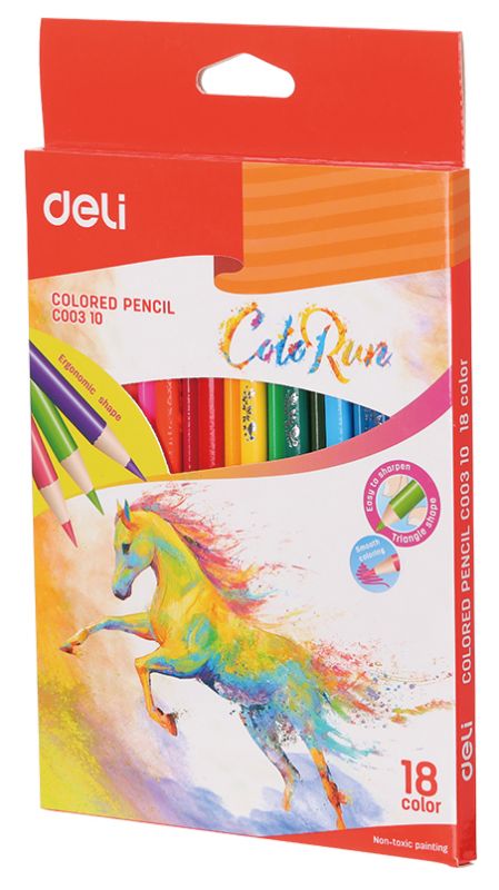 

Набор цветных карандашей Deli ColoRun, трехгранные, 18 шт. (EC00310)