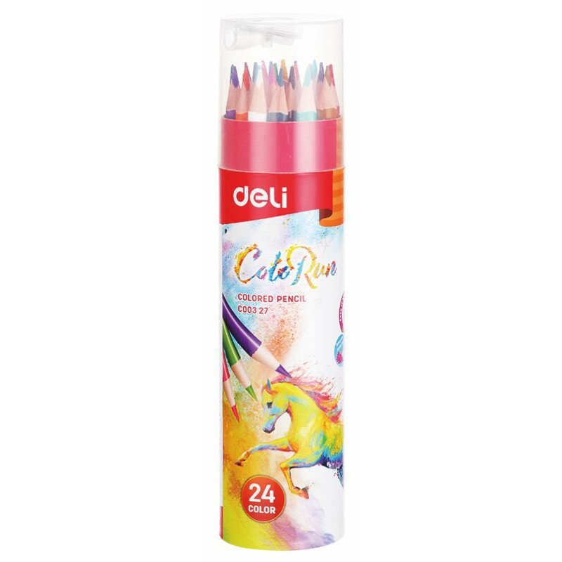 

Набор цветных карандашей Deli ColoRun, трехгранные, 24 шт. (EC00327)