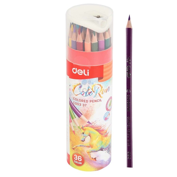 

Набор цветных карандашей Deli ColoRun, трехгранные, 36 шт. (EC00337)