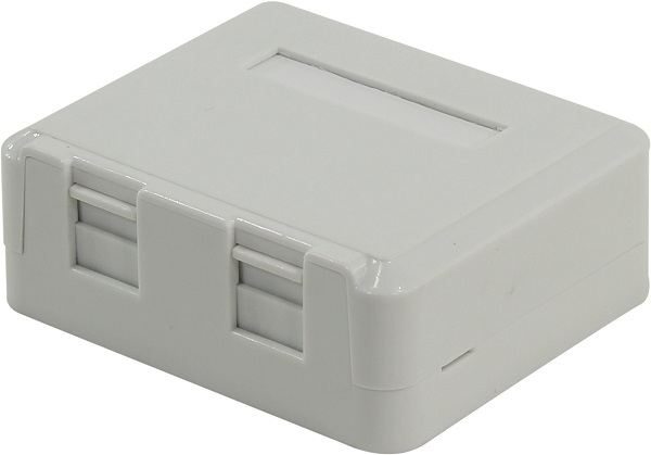 Розетка RJ-45+RJ-45 открытый монтаж категория 6, белый, 5bites (LY-SB04-A)