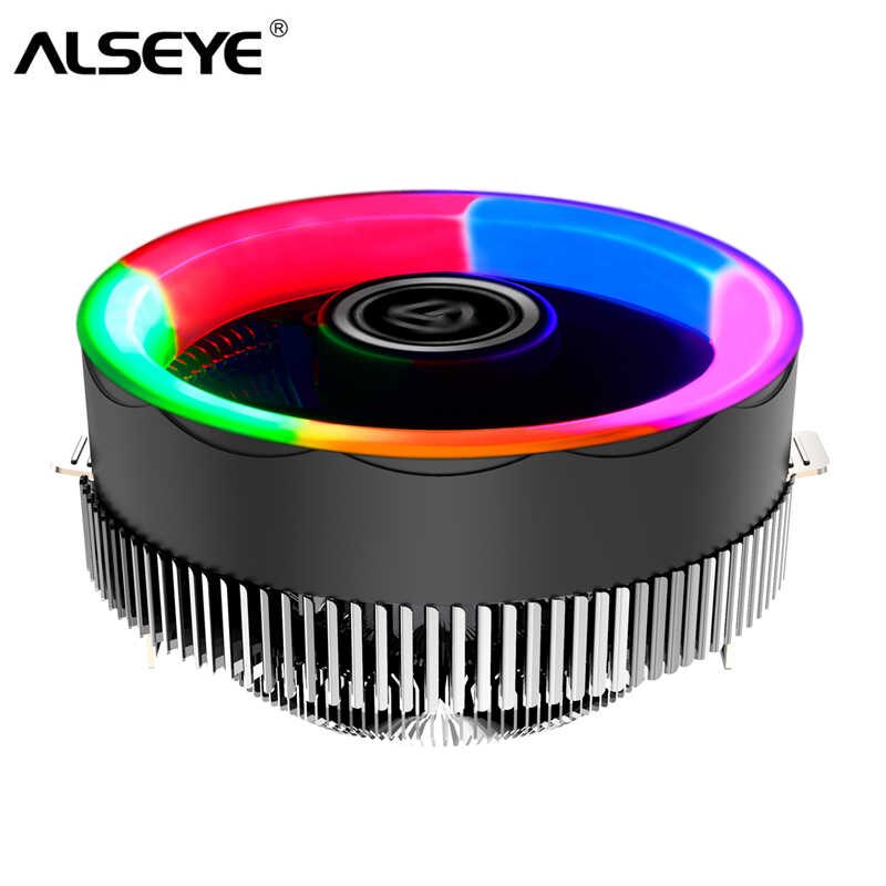 Кулер для процессора Alseye TBF-100 для Socket 775/115x/1200/AM2/AM2+/AM3/AM3+/FM1/AM4/FM2/FM2+, 100мм, 2200rpm, 26 дБ, 85W, 3-pin, Al, RGB (TBF-100-RGB)