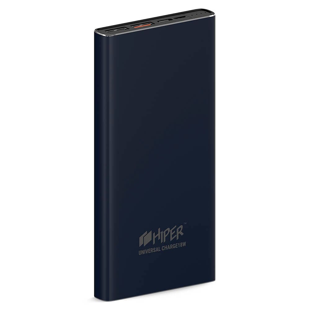 

Портативный аккумулятор (Powerbank) HIPER MPS10000, 10000 мА·ч, 2xUSB, 3А, Type-C, QC, PD, темно-синий, MPS10000