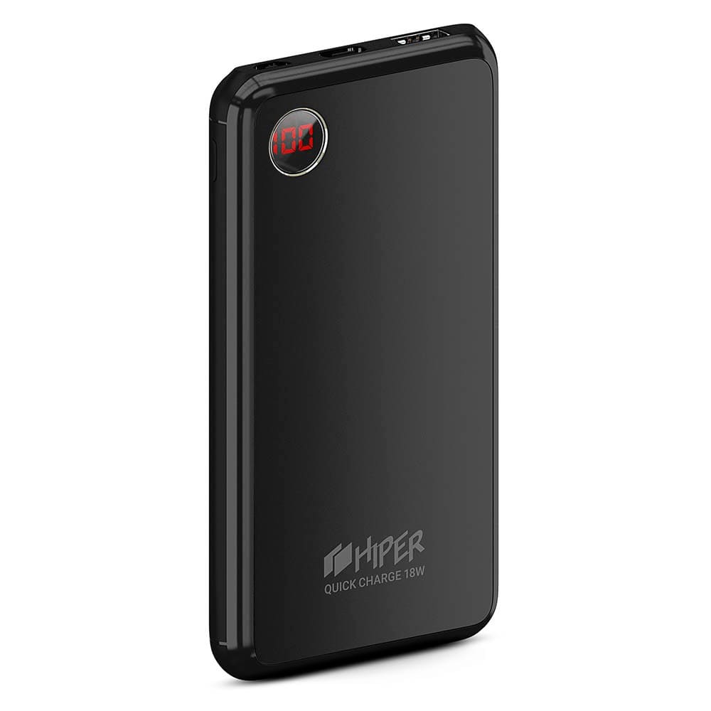

Портативный аккумулятор (Powerbank) HIPER STEEL 10, 10000mAh, 1xUSB, 3A, Type-C, QC, PD, черный, STEEL 10