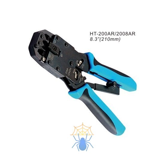 

Клещи обжимные (кримпер) Netko HT-2008AR, 8P RJ45, 6P (RJ11, RJ12), зачистка витой пары + фиксатор + отвёртка, HT-2008AR