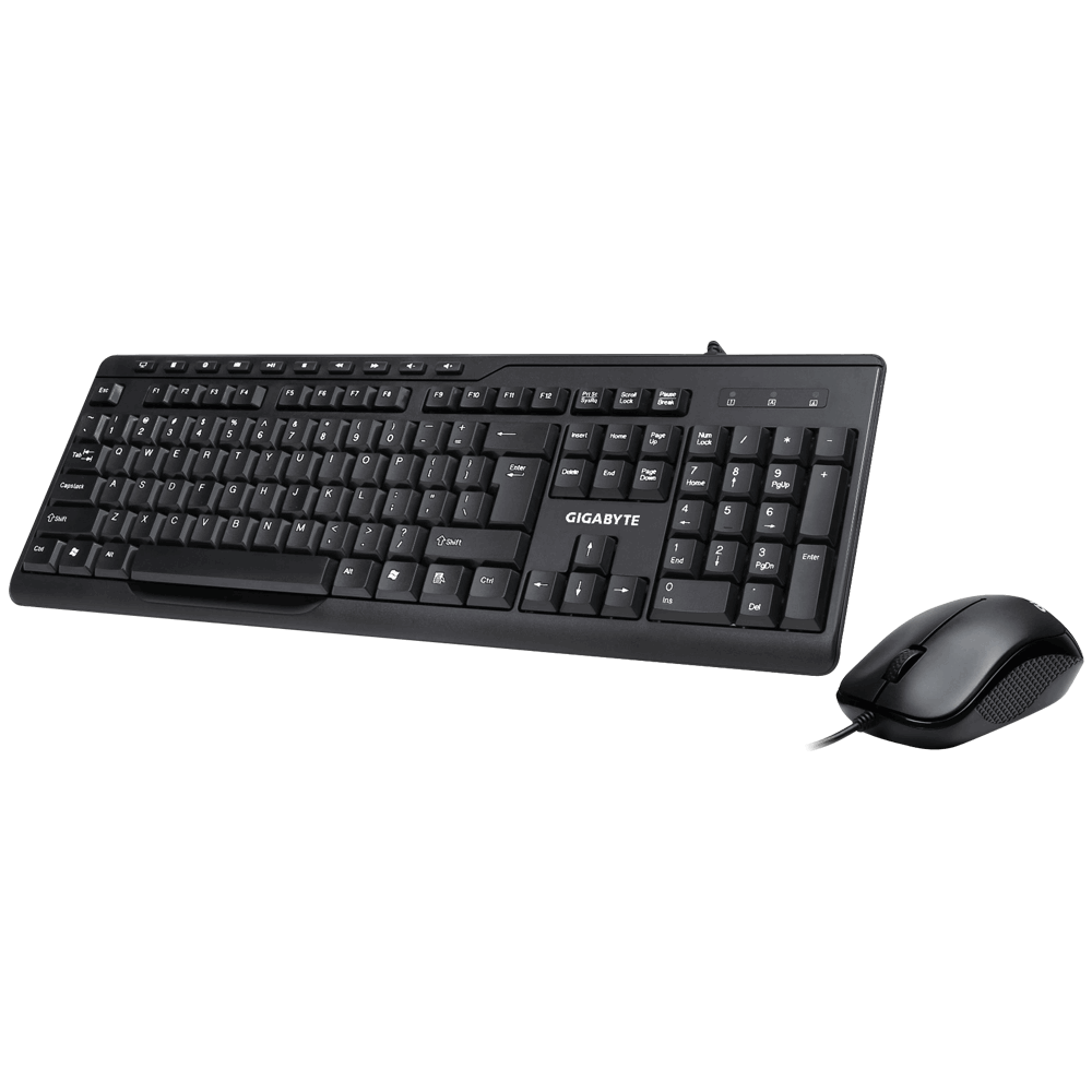 Клавиатура + мышь GigaByte GK-KM6300, проводная, USB, черный (GK-KM6300)