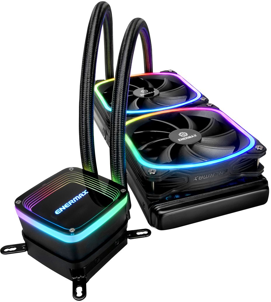 

Жидкостное охлаждение Enermax AquaFusion 240 для Socket 115x/2011/2011-3/1356/1366/1200/AM4/AM3/AM3+/FM1/AM2+/FM2/FM2+, 350 Вт, 2x120мм, RGB LED (ELC-AQF240-SQA), AquaFusion 240