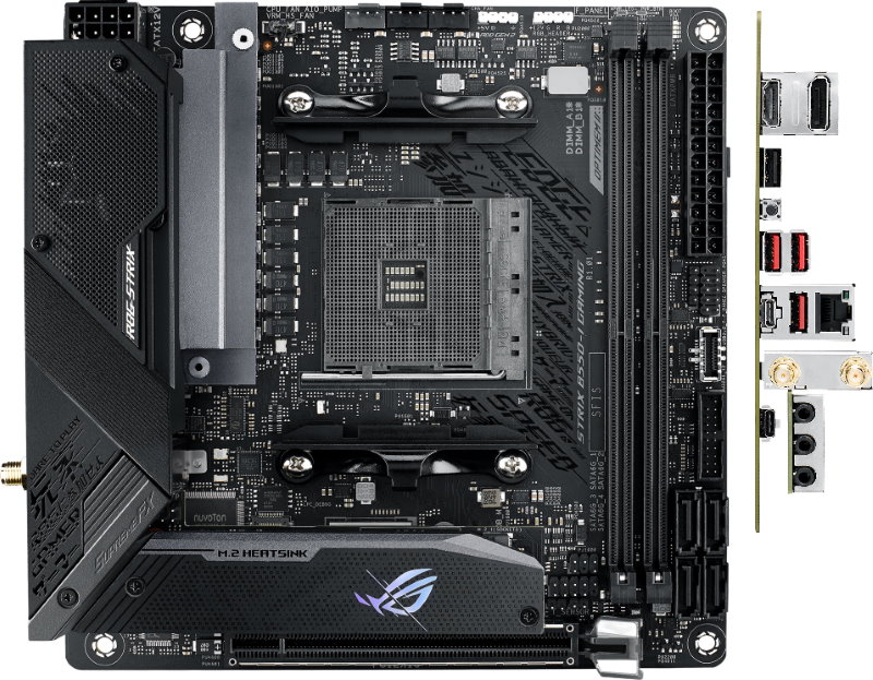 

Материнская плата ASUS ROG STRIX B550-I GAMING, SocketAM4, AMD B550, 2xDDR4, PCI-Ex16, 4SATA3, 7.1-ch, 2.5GLAN, 5, 2USB Type-C, HDMI, DisplayPort, mini-ITX, Retail, ROG STRIX B550-I GAMING