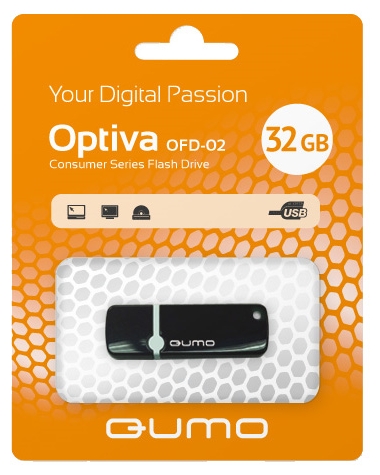 

Флешка 32Gb USB 2.0 QUMO Optiva Optiva OFD-02, черный (QM32GUD-OP2), Optiva OFD-02