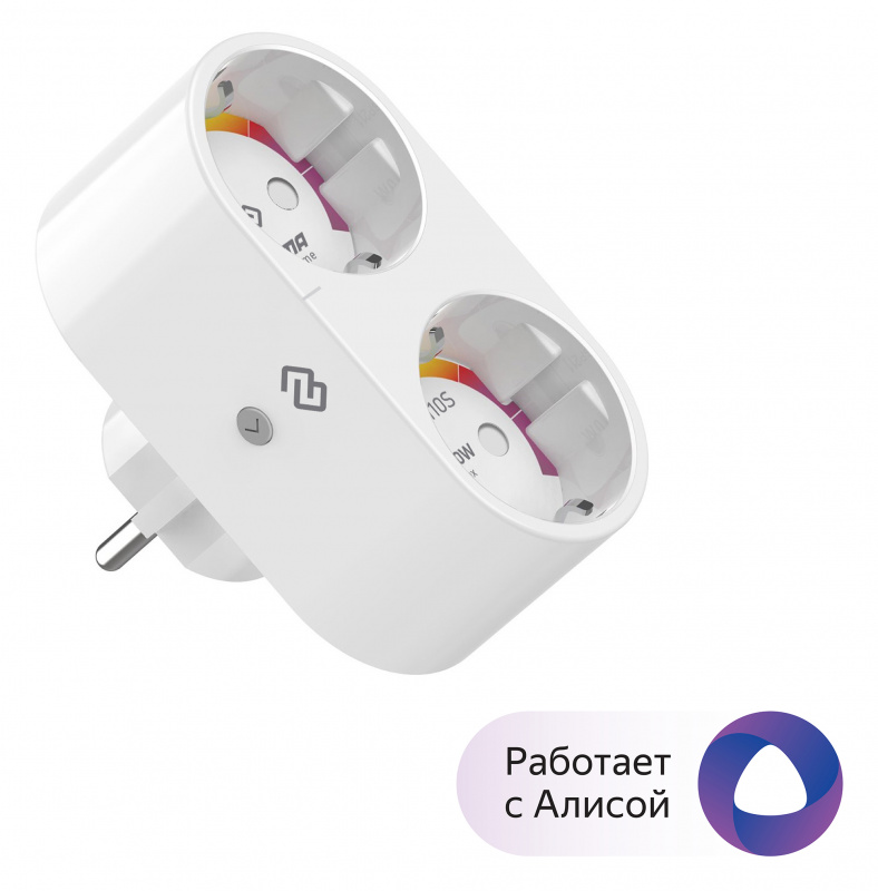 Умная розетка Digma DiPlug 110S, WiFi, Android/iOS, белый