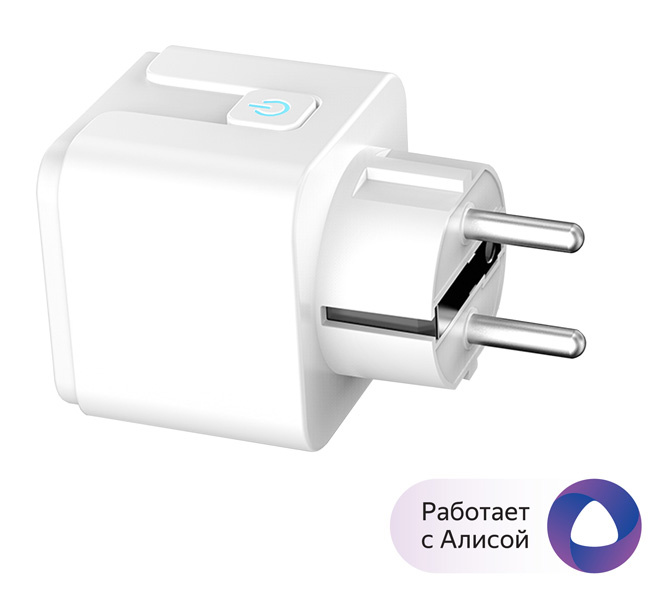 Умная розетка Digma DiPlug 200S, WiFi, Android/iOS, белый (DPL200S)