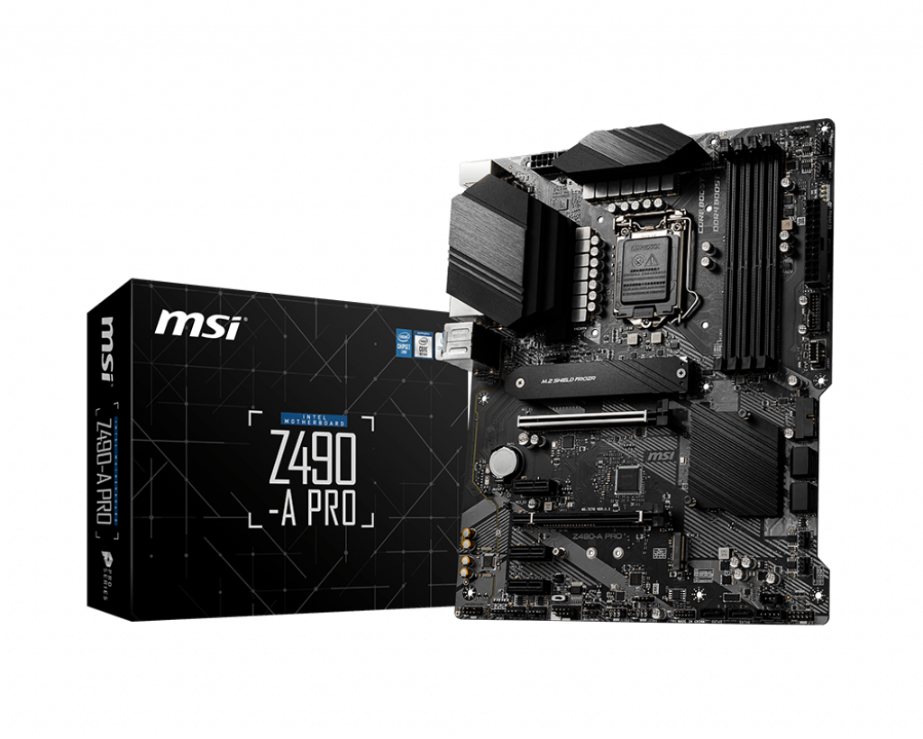 

Материнская плата MSI Z490-A PRO, Socket1200, Intel Z490, 4xDDR4, 2PCI-Ex16, 6SATA3, 7.1-ch, 2.5GLAN, 7USB 3.2, 2USB Type-C, HDMI, DisplayPort, ATX, Bulk, Z490-A PRO