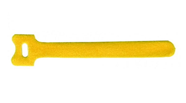Стяжка-липучка Lanmaster, 1.1 см x 125 мм, 20 шт., желтый