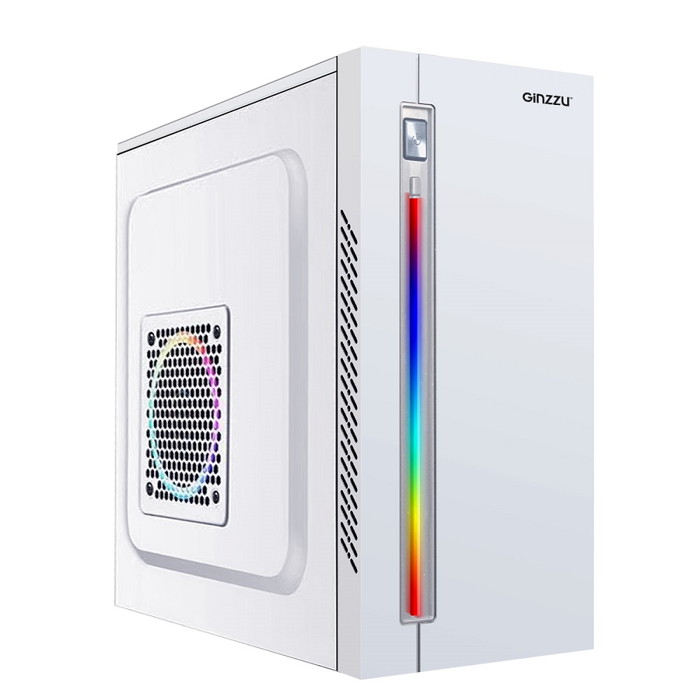 Tower white mini. Ginzzu d380 RGB White. Корпус Ginzzu d380. Корпус Ginzzu d380 белый. Корпус Ginzzu d380 RGB.