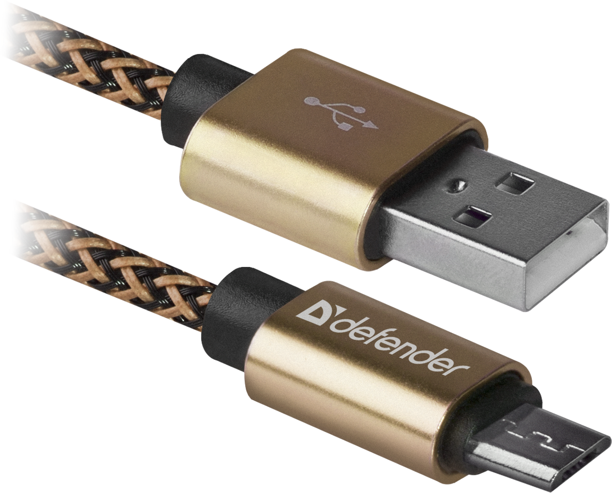 

Кабель USB2.0(Am)-microUSB, Defender, 1m, золотистый (87800)