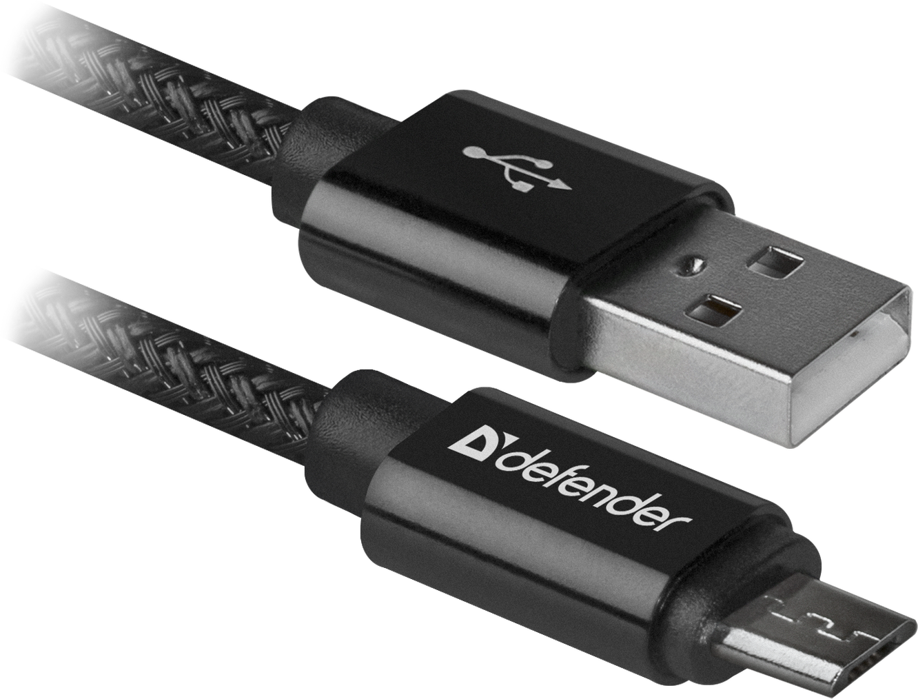 

Кабель USB2.0(Am)-microUSB, Defender, 1m, черный (87802)